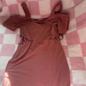 Burnt Pink Mini Dress